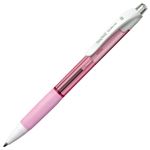 （まとめ） TANOSEE ノック式油性ボールペン（なめらかインク） 0.5mm 黒 （軸色 クリアピンク） 1本 【×60セット】
