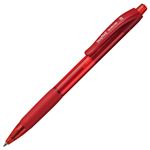 （まとめ） TANOSEE ノック式油性ボールペン（なめらかインク） 0.7mm 赤 1本 【×60セット】