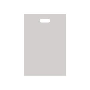 （まとめ） TANOSEE ポリエチレン手提げ袋 小判抜き ソフトタイプ L ヨコ300×タテ440×厚さ0.045mm シルバー 1パック（50枚） 【×10セット】