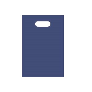 （まとめ） TANOSEE ポリエチレン手提げ袋 小判抜き ソフトタイプ S ヨコ200×タテ300×厚さ0.04mm ネイビー 1パック（50枚） 【×15セット】