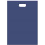 （まとめ） TANOSEE ポリエチレン手提げ袋 小判抜き ハードタイプ L ヨコ300×タテ440×厚さ0.045mm ネイビー 1パック（50枚） 【×10セット】