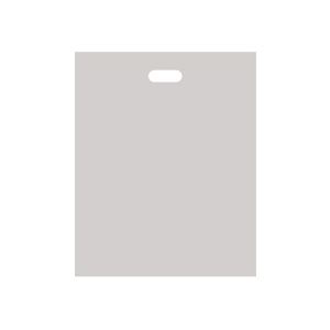 （まとめ） TANOSEE ポリエチレン手提げ袋 小判抜き ハードタイプ LL ヨコ400×タテ500×厚さ0.05mm シルバー 1パック（50枚） 【×5セット】