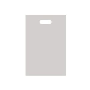 （まとめ） TANOSEE ポリエチレン手提げ袋 小判抜き ハードタイプ M ヨコ250×タテ380×厚さ0.045mm シルバー 1パック（50枚） 【×10セット】