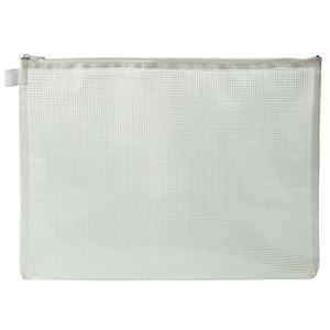 （まとめ） TANOSEE メッシュケース A4 タテ260×ヨコ345mm 白 1枚 【×10セット】