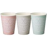 （まとめ） TANOSEE 厚紙タンブラー karakusa 280ml（9.5オンス） 1パック（50個） 【×10セット】