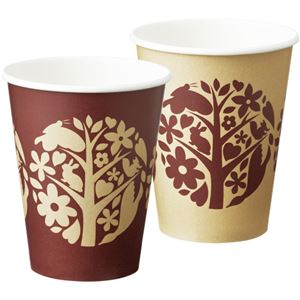 （まとめ） TANOSEE 厚紙タンブラー Nature and Friends 280ml（9.5オンス） 1パック（50個） 【×10セット】