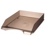 （まとめ） TANOSEE 再生レタートレー A4タテ クリアグレー 1個 【×20セット】