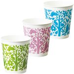 （まとめ） TANOSEE 紙コップ Nature and Friends 154ml（5オンス） 1パック（100個） 【×10セット】