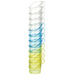 （まとめ） TANOSEE 紙コップホルダー 7オンス用 カラーアソート 1パック（12個：各色4個） 【×5セット】
