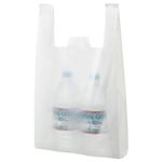 （まとめ） TANOSEE 乳白レジ袋 30号 ヨコ265×タテ480×マチ幅130mm 1パック（100枚） 【×20セット】