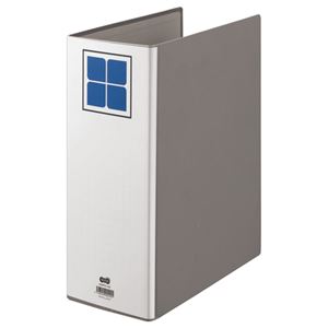 （まとめ） TANOSEE 片開きパイプ式ファイルE A4タテ 1000枚収容 背幅126mm グレー 1冊 【×5セット】