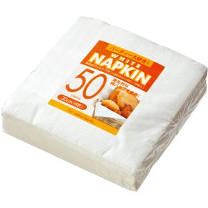 （まとめ） アートナップ ホワイトナプキン 4つ折 30cm WB-23 1パック（50枚） 【×20セット】