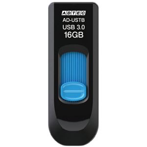 （まとめ） アドテック USB3.0 スライド式フラッシュメモリ 16GB AD-USTB16G-U3T 1個 【×2セット】