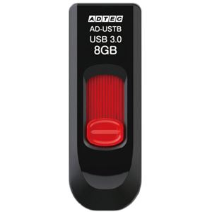 （まとめ） アドテック USB3.0 スライド式フラッシュメモリ 8GB AD-USTB8G-U3T 1個 【×3セット】