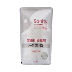 （まとめ） エステー サニティー 業務用消臭剤 タンクタイプ ホワイトフローラル つめかえ用 400g 1個 【×10セット】