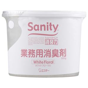 （まとめ） エステー サニティー 業務用消臭剤 タンクタイプ ホワイトフローラル 本体 500g 1個 【×5セット】