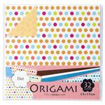 （まとめ） エヒメ紙工 デザイン両面折紙 15×15cm ドット DGO15-32D 1冊（32枚） 【×20セット】