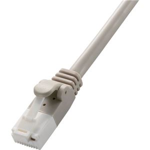 （まとめ） エレコム Cat6対応ツメ折れ防止LANケーブル ライトグレー 1m LD-GPT／LG1／RS 1本 【×10セット】
