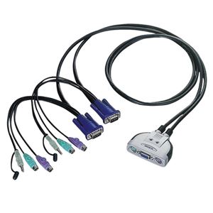 （まとめ） エレコム PS／2対応パソコン切替器 PC2台用 KVM-KP2 1個 【×2セット】