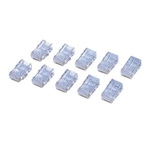 （まとめ） エレコム カテゴリー6対応 RJ45コネクタ 単線・より線対応 LD-6RJ45T10 1セット（10個） 【×5セット】