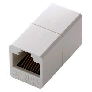 （まとめ） エレコム コンパクトRJ45延長コネクタ カテゴリー5用 LD-RJ45JJ5Y2 1個 【×10セット】