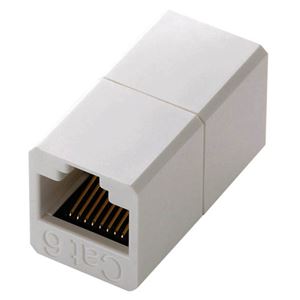 （まとめ） エレコム コンパクトRJ45延長コネクタ カテゴリー6用 LD-RJ45JJ6Y2 1個 【×5セット】