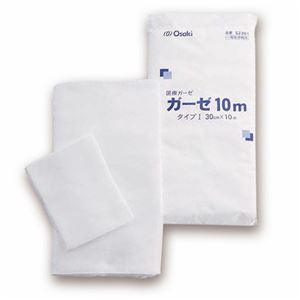 （まとめ） オオサキメディカル オオサキガーゼ 30cm×10m 52301 1枚 【×15セット】