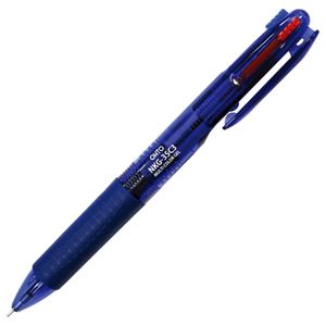 （まとめ） オート ゲルインクボールペン ニードルポイント マルチカラーゲル3 0.5mm （軸色 クリアブルー） NKG-35C3 1本 【×20セット】