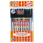 （まとめ） オート 油性ボールペン ニードルポイント事務用 0.7mm 黒 ストラップホール付 NO.500PNP 1箱（10本） 【×10セット】