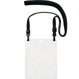 （まとめ） オープン工業 吊下げ名札 ダブルフック式 イベントサイズ 黒 NL-17-BK 1パック（10個） 【×2セット】