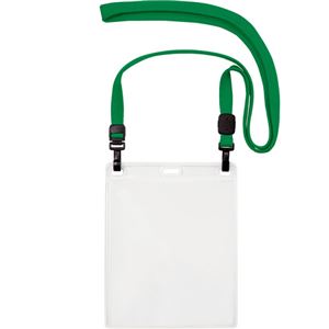 （まとめ） オープン工業 吊下げ名札 ダブルフック式 イベントサイズ 緑 NL-17-GN 1パック（10個） 【×2セット】