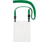 （まとめ） オープン工業 吊下げ名札 ダブルフック式 イベントサイズ 緑 NL-17-GN 1パック（10個） 【×2セット】