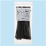 （まとめ） オーム電機 耐候性ロックタイ 200mm 黒 LT-200W100BK 1袋（100本） 【×5セット】