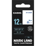 （まとめ） カシオ CASIO ネームランド NAME LAND スタンダードテープ 12mm×8m 白／青文字 XR-12WEB 1個 【×5セット】