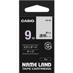 （まとめ） カシオ CASIO ネームランド NAME LAND スタンダードテープ 9mm×8m 透明／黒文字 XR-9X 1個 【×5セット】