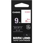 （まとめ） カシオ CASIO ネームランド NAME LAND スタンダードテープ 9mm×8m 白／赤文字 XR-9WER 1個 【×5セット】