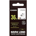 （まとめ） カシオ CASIO ネームランド NAME LAND マグネットテープ 36mm×1.5m 白／黒文字 XR-36JWE 1個 【×2セット】
