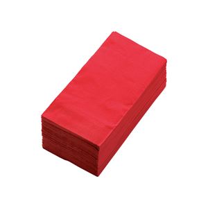 （まとめ） カラーナプキン 2PLY 8つ折 イタリアレッド 2PLU-28C-R 1パック（50枚） 【×10セット】