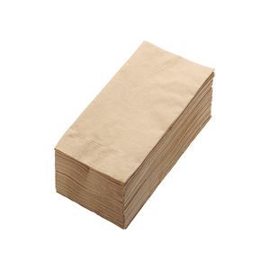 （まとめ） カラーナプキン 2PLY 8つ折 カフェオレ 2PLU-28-C 1パック（50枚） 【×10セット】
