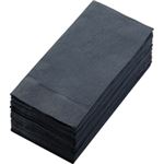 （まとめ） カラーナプキン 2PLY 8つ折 ブラック 2PLU-28-B 1パック（50枚） 【×10セット】