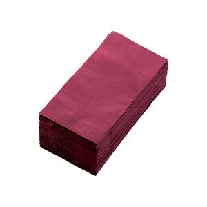 （まとめ） カラーナプキン 2PLY 8つ折 ワインレッド 2PLU-28C-W 1パック（50枚） 【×10セット】