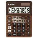 （まとめ） キャノン Canon 新・W税計算シリーズ LS-120WT-SL SOB 12桁 ミニ卓上サイズ ブラウン 9089B005 1台 【×3セット】