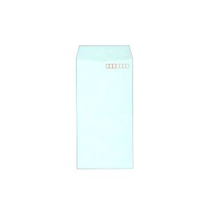 （まとめ） キングコーポレーション カラークラフト封筒 長3 70g／m2 〒枠あり ミズ N3C70M 1パック（100枚） 【×5セット】