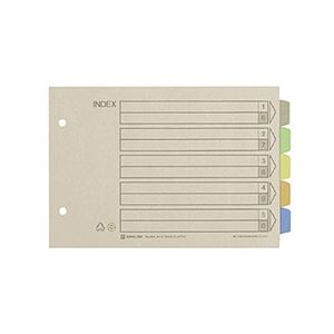 （まとめ） キングジム カラーインデックス A5ヨコ 2穴 5色5山+扉紙 904 1パック（10組） 【×10セット】