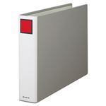 （まとめ） キングファイル スーパードッチ A3ヨコ 600枚収容 背幅76mm グレー 1506E 1冊 【×4セット】