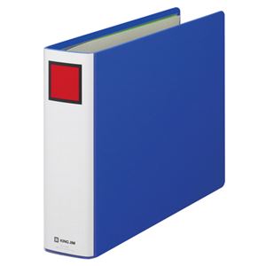 （まとめ） キングファイル スーパードッチ A4ヨコ 500枚収容 背幅66mm 青 1485 1冊 【×5セット】