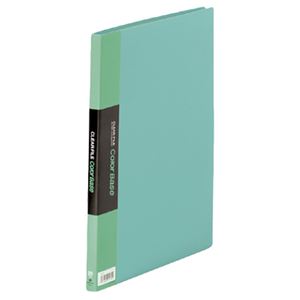 （まとめ） キングジム クリアファイル カラーベース A4タテ 20ポケット 背幅14mm 緑 132C 1冊 【×5セット】