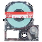 （まとめ） キングジム テプラ PRO テープカートリッジ 12mm 白／赤文字 SS12R 1個 【×5セット】