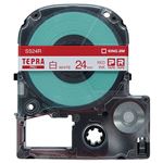 （まとめ） キングジム テプラ PRO テープカートリッジ 24mm 白／赤文字 SS24R 1個 【×4セット】