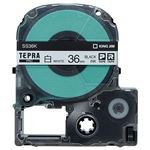 （まとめ） キングジム テプラ PRO テープカートリッジ 36mm 白／黒文字 SS36K 1個 【×2セット】
